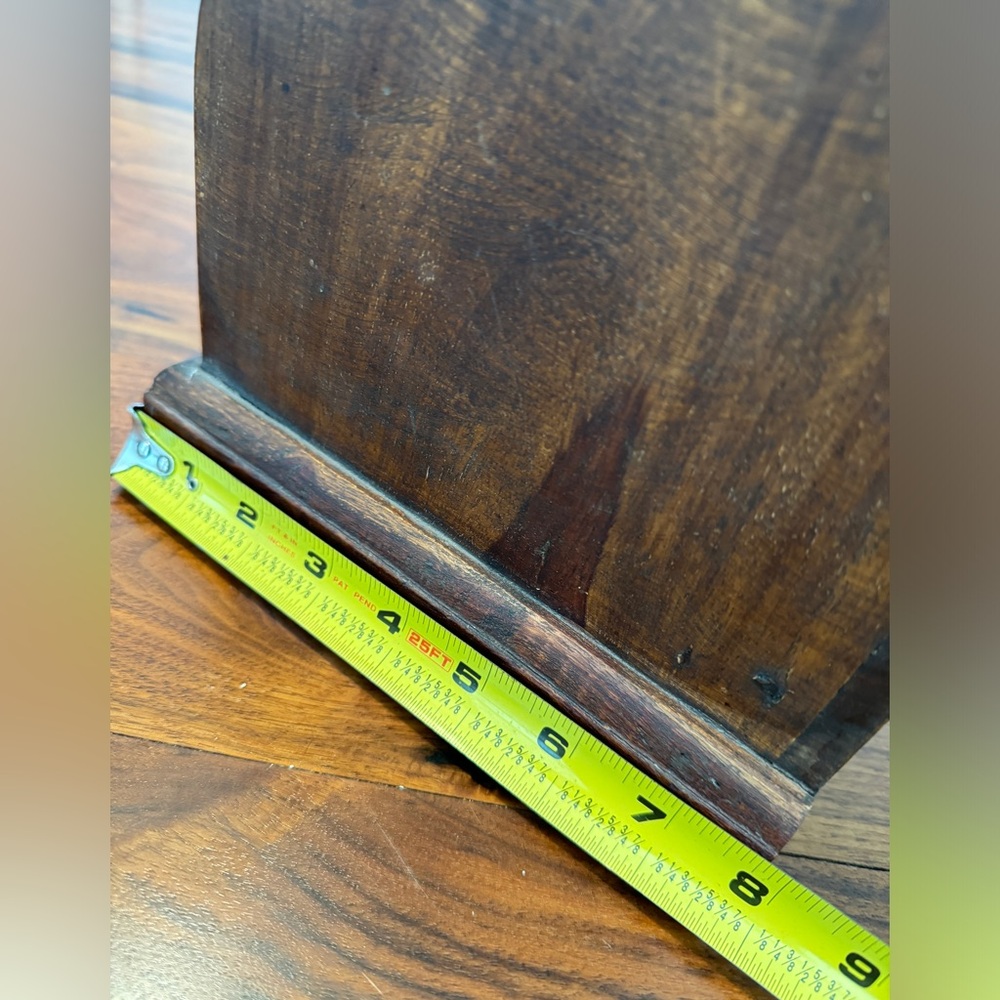 VINTAGE OLD RARE HANDMADE WOODEN LETTER / CARD RACK HOLDER WITH DRAWER 12.75” - Picture 12 of 13